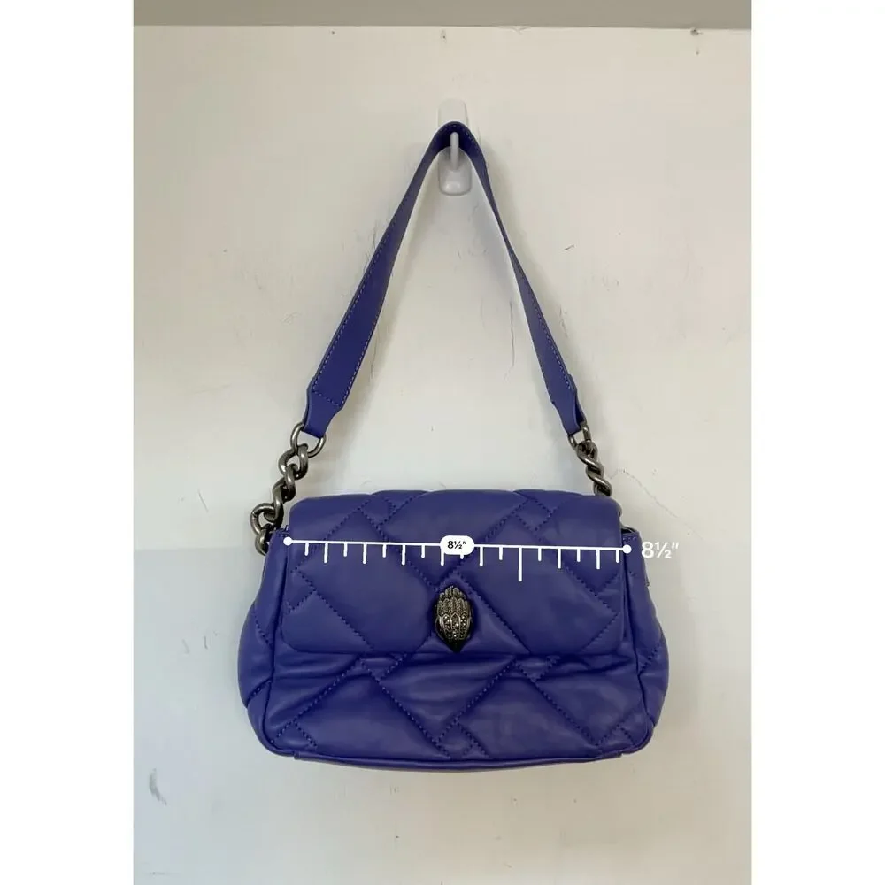 KURT GEIGER LONDON MEDIUM LILAC KENSINGTON SOFT SHOULDER BAG